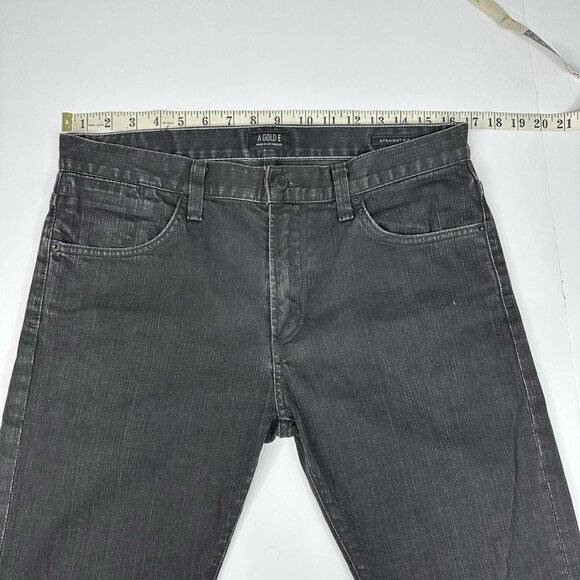 AGOLDE Women's Black Mid-Rise Straight Fit Luxury Designer Jeans W32-33/L28‎ - Picture 9 of 14